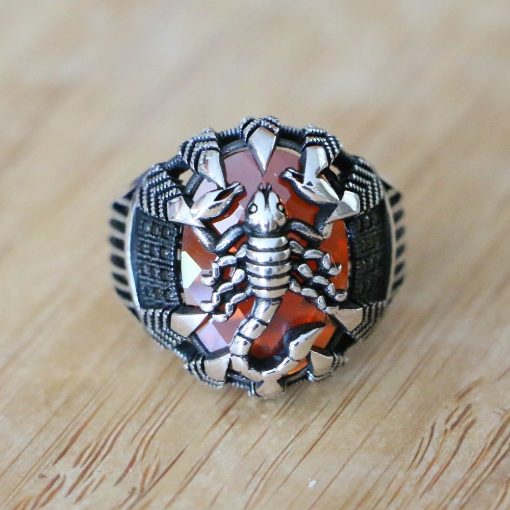 925 Sterling Silver Scorpion Men's ring